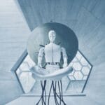 Tecnologias que revolucionam o ambiente de trabalho Imagem abstrata de um robo de AI de tecnologias que revolucionam o ambiente de trabalho